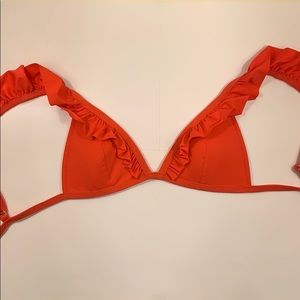 H&M Red Ruffle Bikini Top